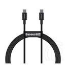 Baseus Superior USB adat- és töltőkábel (C dugó / C dugó, 100W, 1 m, fekete)