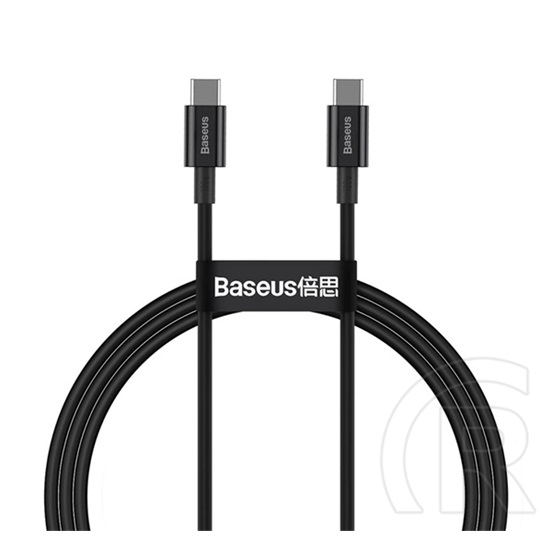Baseus Superior USB adat- és töltőkábel (C dugó / C dugó, 100W, 1 m, fekete)
