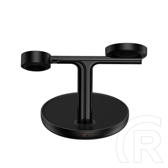 Baseus Swan vezeték nélküli töltő állvány 3in1 (20w, wireless, MagSafe kompatibilis, Apple watch töltő, airpods töltő, U