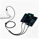 Baseus Tungsten Gold 3-in-1 töltőkábel (USB Type-A – Lightning/USB Type-C/Micro USB, 1,5 m, 3,5 A, fekete)