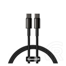 Baseus Tungsten Gold USB adat- és töltőkábel (C dugó / C dugó, 100W, 1 m, fekete)