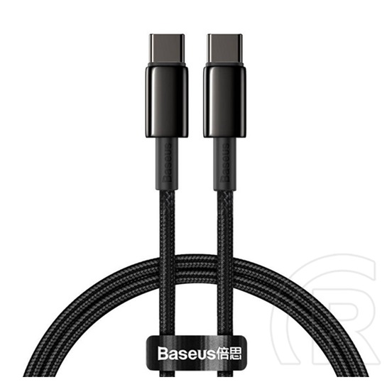Baseus Tungsten Gold USB adat- és töltőkábel (C dugó / C dugó, 100W, 2 m, fekete)