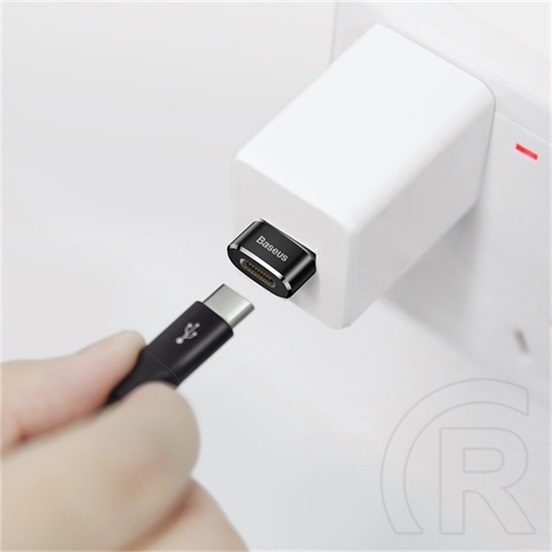 Baseus USB-A (M) > USB-C (F) adapter (3 A, fekete)