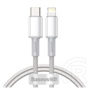 Baseus High Density töltőkábel (USB-C dugó /  Lightning dugó, 20W, 1 m, fehér)