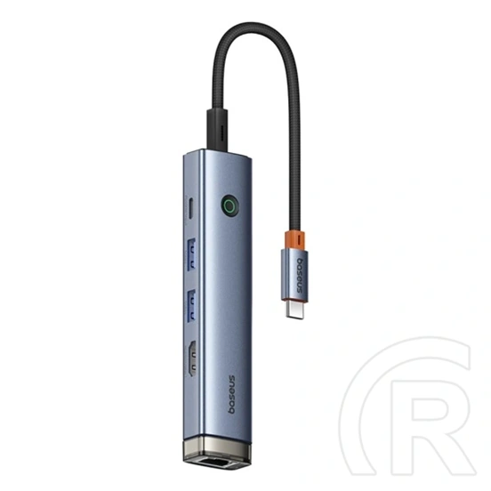 Baseus UltraJoy Hub Air type-c hub 5in1 (type-c dugó, 1×HDMI 4K@60Hz, 2×USB-A 3.0 5Gbps, 1×USB-C PD 100W, RJ45 1Gbps, 22