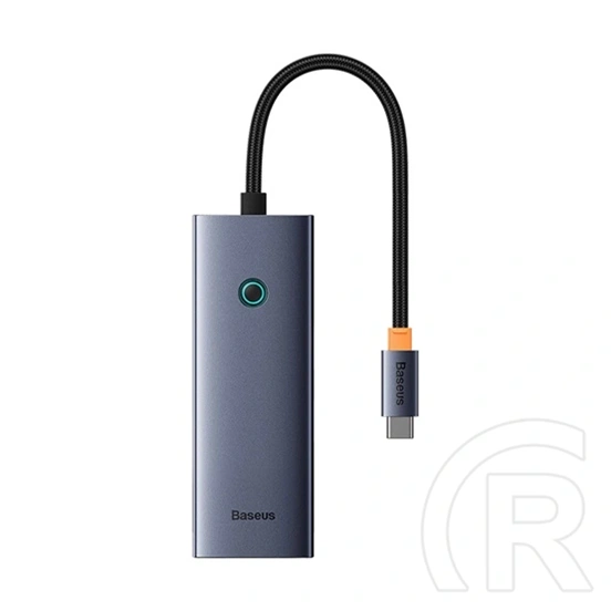 Baseus UltraJoy Type-C hub 5in1 (HDMI 4K@30Hz, 3xUSB-A 5 Gbps, USB-C PD 100W, kábel 22 cm, szürke)