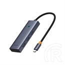 Baseus UltraJoy Type-C hub 5in1 (HDMI 4K@30Hz, 3xUSB-A 5 Gbps, USB-C PD 100W, kábel 22 cm, szürke)