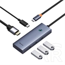 Baseus UltraJoy Type-C hub 5in1 (HDMI 4K@30Hz, 3xUSB-A 5 Gbps, USB-C PD 100W, kábel 22 cm, szürke)