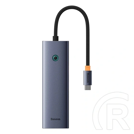 Baseus UltraJoy type-c hub 6in1 (3xUSB-A 3.0 5Gbps, HDMI 4K@30Hz, USB-C PD 100W, RJ45 1Gbps, 22cm, szürke)