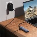 Baseus UltraJoy type-c hub 6in1 (3xUSB-A 3.0 5Gbps, HDMI 4K@30Hz, USB-C PD 100W, RJ45 1Gbps, 22cm, szürke)