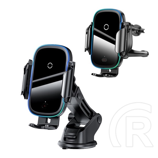 Baseus WXHW03-01 QI vezeték nélküli autós tartó és töltő (fekete)