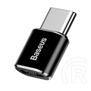 Baseus adapter (microusb aljzat - type-c, 2.4a, otg, adatátvitel és töltés) fekete