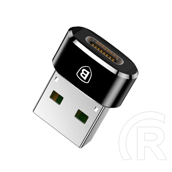 Baseus USB-A (M) > USB-C (F) adapter (3 A, fekete)