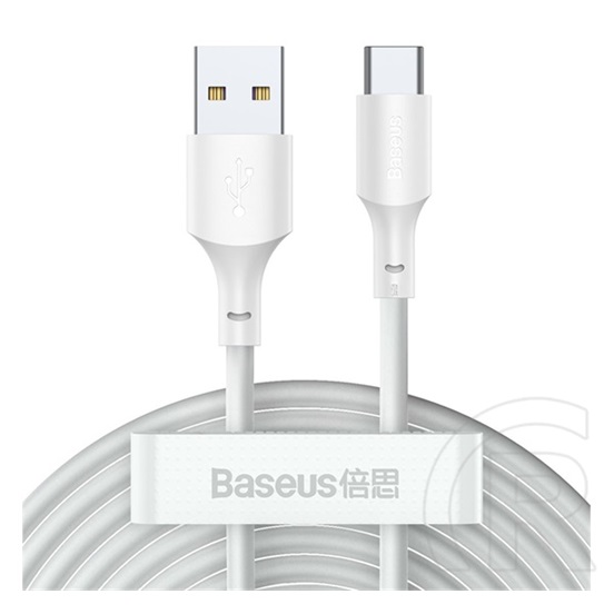 Baseus Simple Wisdom adat- és töltőkábel szett (2 db, USB-A / USB-C, 40W, 1,5 m, fehér)
