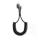 Baseus Fish eye USB adat- és töltőkábel (A dugó / C dugó, 2A, spirál, 0,23-1 m, fekete)