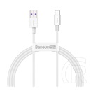 Baseus adatkábel és töltő (usb - type-c, 66w, törésgátló, gyorstöltés támogatás, 100cm) fehér
