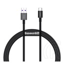 Baseus adatkábel és töltő (usb - type-c, 66w, törésgátló, gyorstöltés támogatás, 100cm) fekete