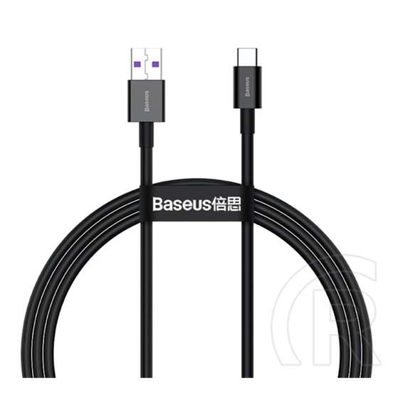 Baseus adatkábel és töltő (usb - type-c, 66w, törésgátló, gyorstöltés támogatás, 100cm) fekete