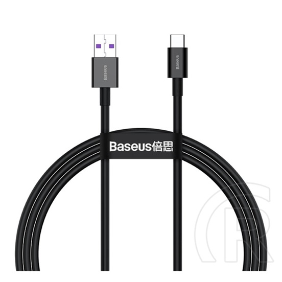 Baseus adatkábel és töltő (usb - type-c, 66w, törésgátló, gyorstöltés támogatás, 200cm) fekete