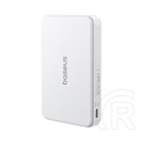 Baseus airpow2 qi2 vésztöltő usb+type-c aljzat (10000mah, 22.5w, pd gyorstöltő 3.0, magsafe, led jelzés) fehér