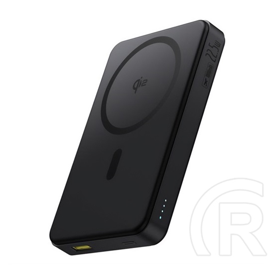 Baseus airpow2 qi2 vésztöltő usb+type-c aljzat (10000mah, 22.5w, pd gyorstöltő 3.0, magsafe, led jelzés) fekete
