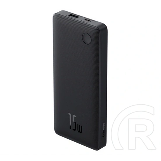 Baseus airpow lite vésztöltő usb+type-c aljzat (10000mah, 15w, pd gyorstöltő, led jelzés) fekete