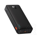 Baseus airpow vésztöltő usb+type-c aljzat (20000mah, 20w, pd gyorstöltő 3.0, led jelzés) fekete