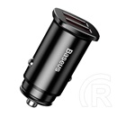Baseus autós töltő 2 usb aljzat (4.5v / 5000ma, 30w, qc 3.0, pd gyorstöltés támogatás) fekete