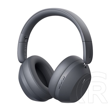 Baseus bass 35 max bluetooth fejhallgató sztereo (v5.3, mikrofon, zajszűrő + type-c tápkábel) sötétszürke