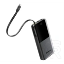Baseus bipow 2 pro vésztöltő usb+type-c aljzat (20000mah, 22.5w gyorstöltő, led jelzés + fix type-c kábel) fekete