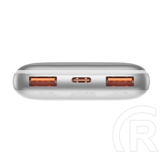 Baseus Bipow Pro vésztöltő (2xUSB-A + USB-C aljzat, 10000mAh, 5V/3A, 22,5W, fehér)