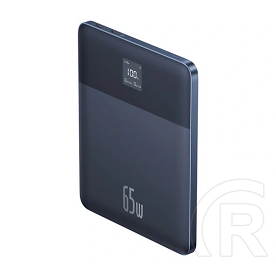 Baseus blade2 vésztöltő 2 type-c aljzat (12000mah, 65w, pd gyorstöltő, led kijelző + type-c kábel) sötétkék