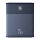 Baseus blade2 vésztöltő 2 type-c aljzat (12000mah, 65w, pd gyorstöltő, led kijelző + type-c kábel) sötétkék