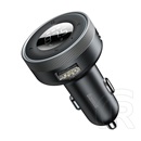 Baseus bluetooth fm transmitter autós töltő 2 usb aljzat (5v / 3.4a, 17w, gyorstöltés támogatás, led kijelző) fekete