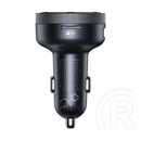 Baseus bluetooth fm transmitter autós töltő 2 usb aljzat (5v / 3.4a, 17w, gyorstöltés támogatás, led kijelző) fekete