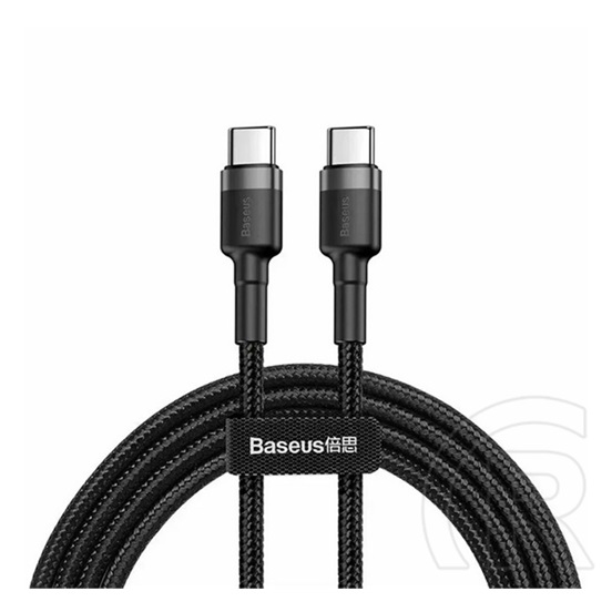 Baseus cafule adatkábel 2db (type-c - type-c, 60w, pd gyorstöltő, 200cm) fekete/sötétszürke