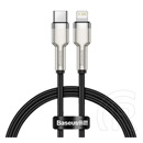 Baseus Cafule adat- és töltőkábel (USB-C dugó / Lightning 8 pin dugó, 2.4A, 25 cm, fekete)