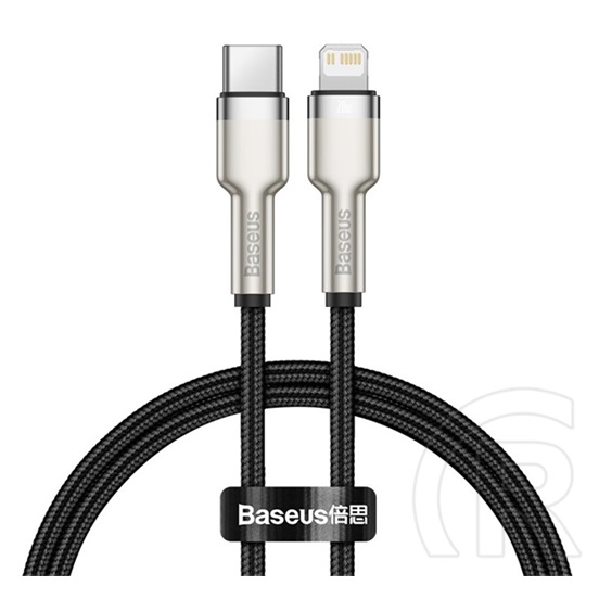 Baseus Cafule adat- és töltőkábel (USB-C dugó / Lightning 8 pin dugó, 2.4A, 25 cm, fekete)