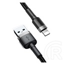 Baseus Cafule adat- és töltőkábel (USB-A dugó / Lightning 8 pin dugó, 1,5A, 2 m, fekete)