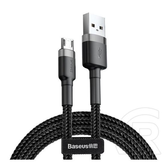Baseus Cafule USB adat- és töltőkábel (A dugó / micro-B dugó, 2.4A, 50 cm, szürke/fekete)