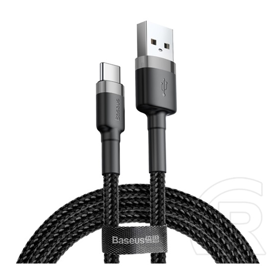 Baseus Cafule USB adat- és töltőkábel (A dugó / C dugó, 2A, 2 m, fekete/szürke)