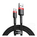 Baseus Cafule USB adat- és töltőkábel (A dugó / C dugó, 3A, 1 m, piros/fekete)