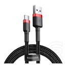 Baseus cafule adatkábel és töltő (usb - type-c, 5v / 2a, 20w, pd gyorstöltés támogatás, 200cm, cipőfűző minta) fekete