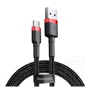 Baseus Cafule USB adat- és töltőkábel (A dugó / C dugó, 3A, 50 cm, fekete)