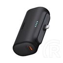 Baseus compact os vésztöltő type-c aljzat (5000mah, 20w, pd gyorstöltő, lightning csatlakozó + type-c kábel) fekete