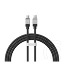 Baseus Coolplay USB adat- és töltőkábel (C dugó / C dugó, 100W, 1 m, fekete)