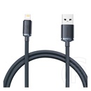 Baseus Crystal Shine adat- és töltőkábel (USB-A / Lightning 8 pin dugó, 2.4A, 1,2 m, fekete)