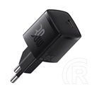 Baseus cube pro hálózati töltő type-c aljzat (30w, gan5, pd gyorstöltő) fekete