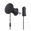 Baseus cw01 autós tartó (szellőzőre, 15w, wireless, magsafe + autós töltő usb aljzat) fekete