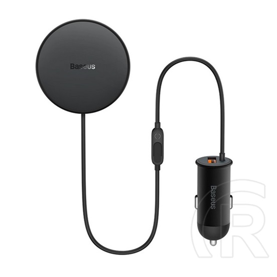 Baseus cw01 autós tartó (szellőzőre, 15w, wireless, magsafe + autós töltő usb aljzat) fekete